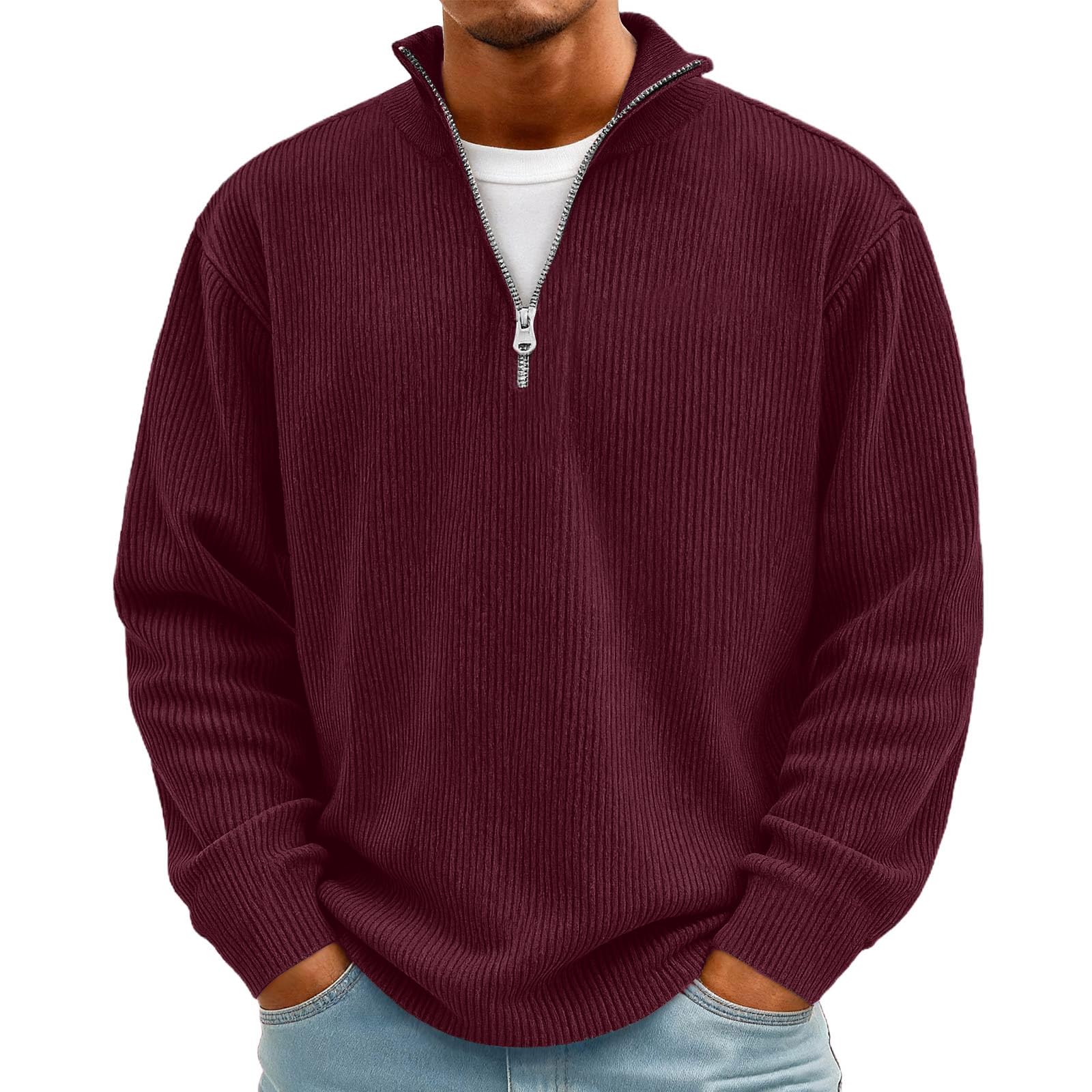 Corduroy Quarter Zip Pullover