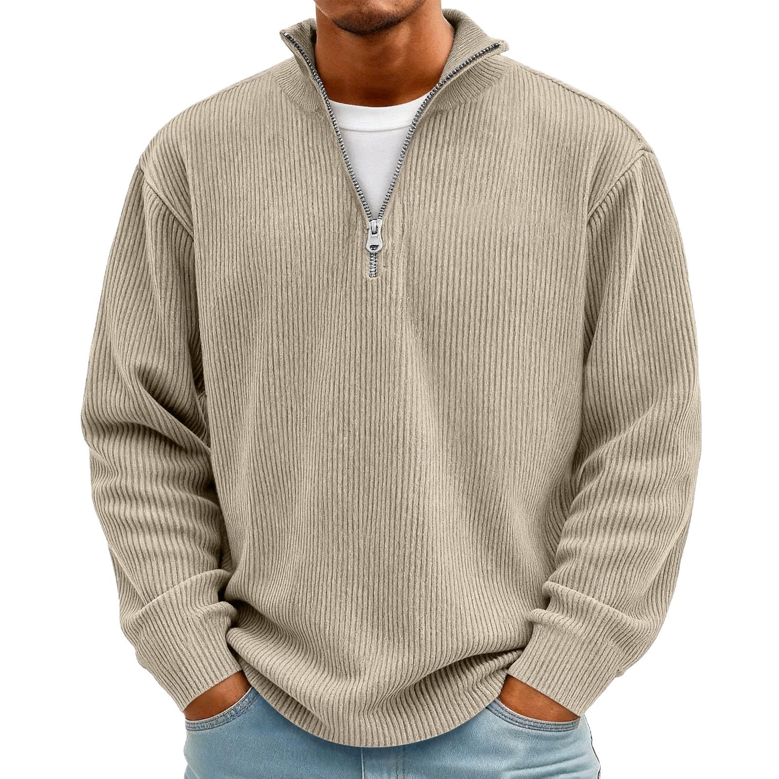 Corduroy Quarter Zip Pullover