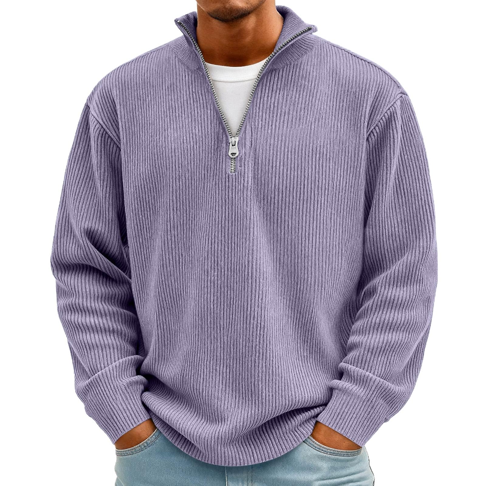 Corduroy Quarter Zip Pullover