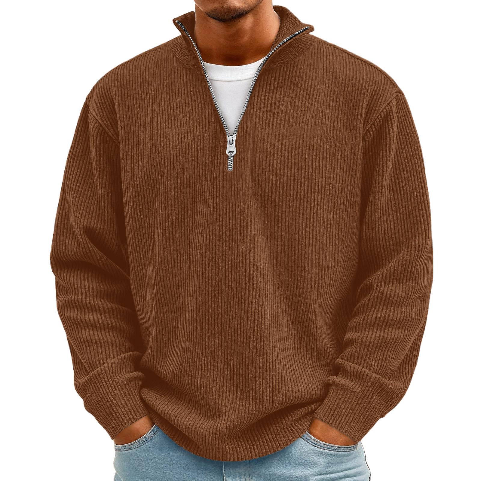 Corduroy Quarter Zip Pullover