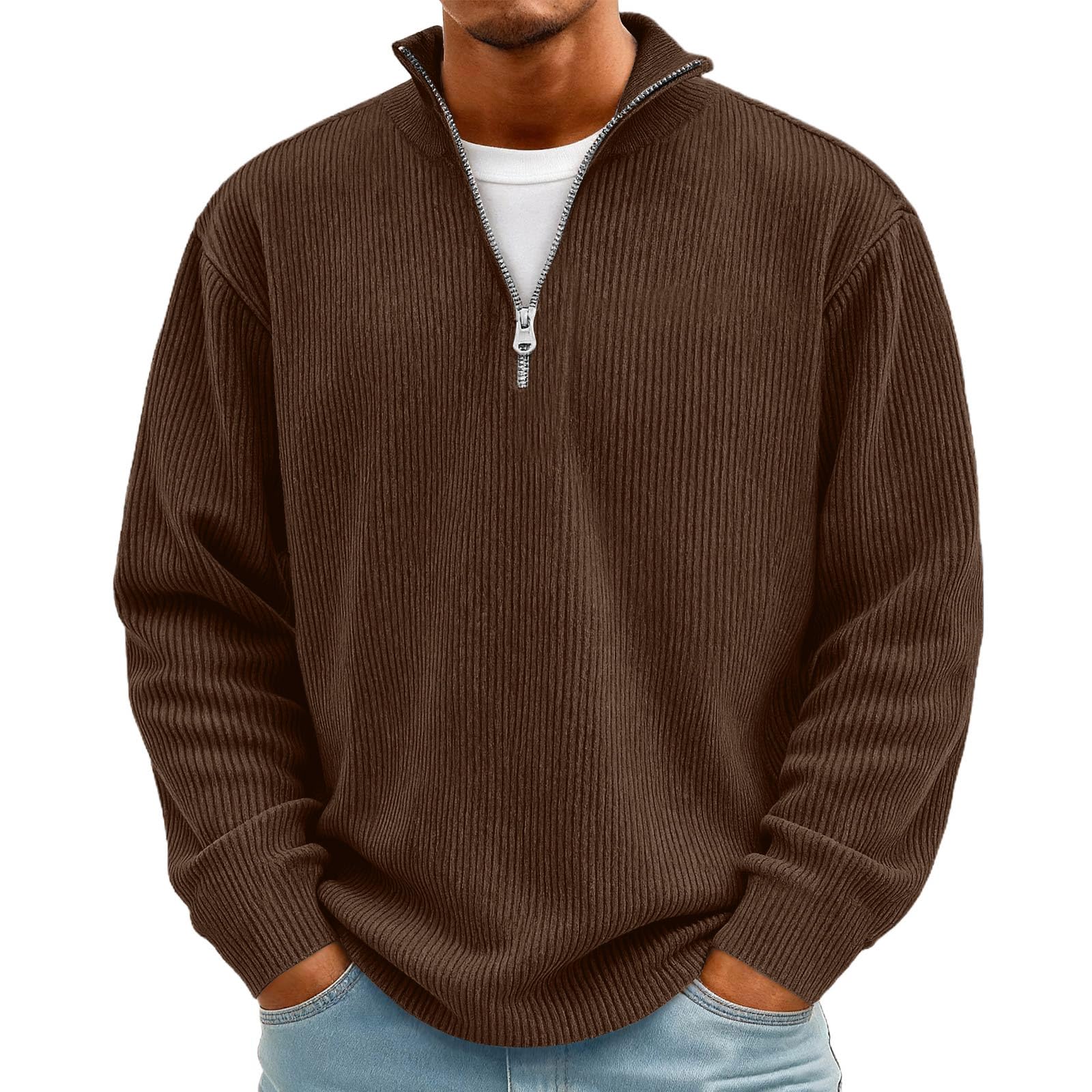 Corduroy Quarter Zip Pullover