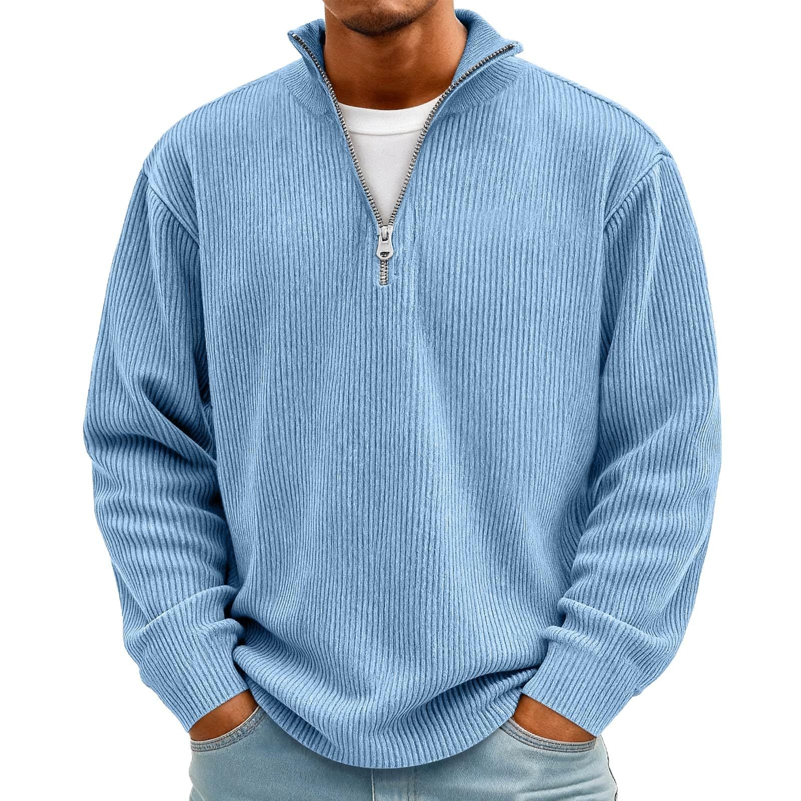 Corduroy Quarter Zip Pullover