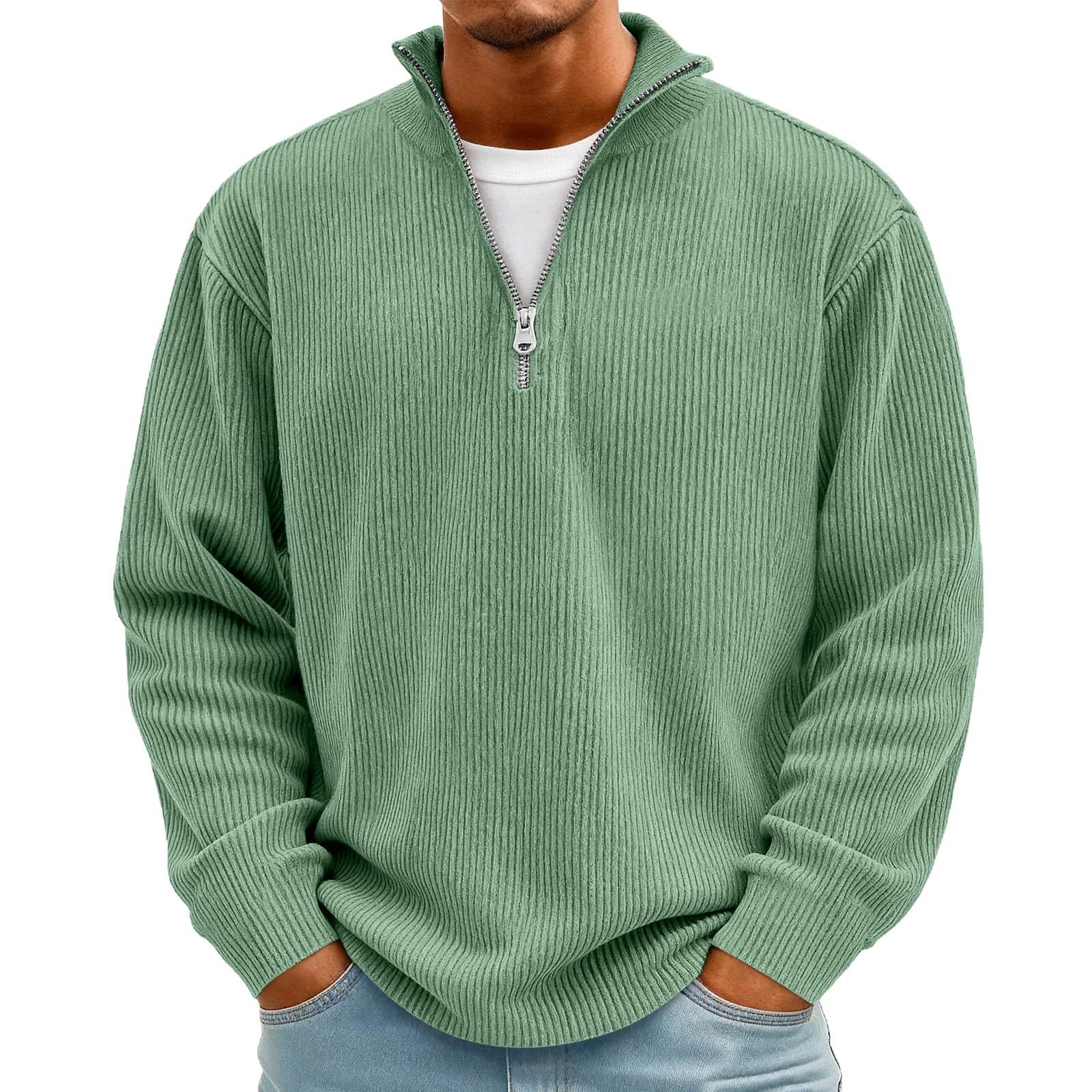 Corduroy Quarter Zip Pullover