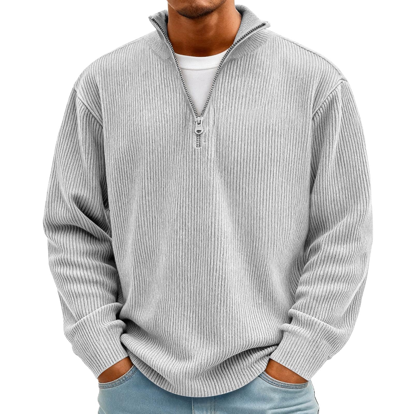Corduroy Quarter Zip Pullover