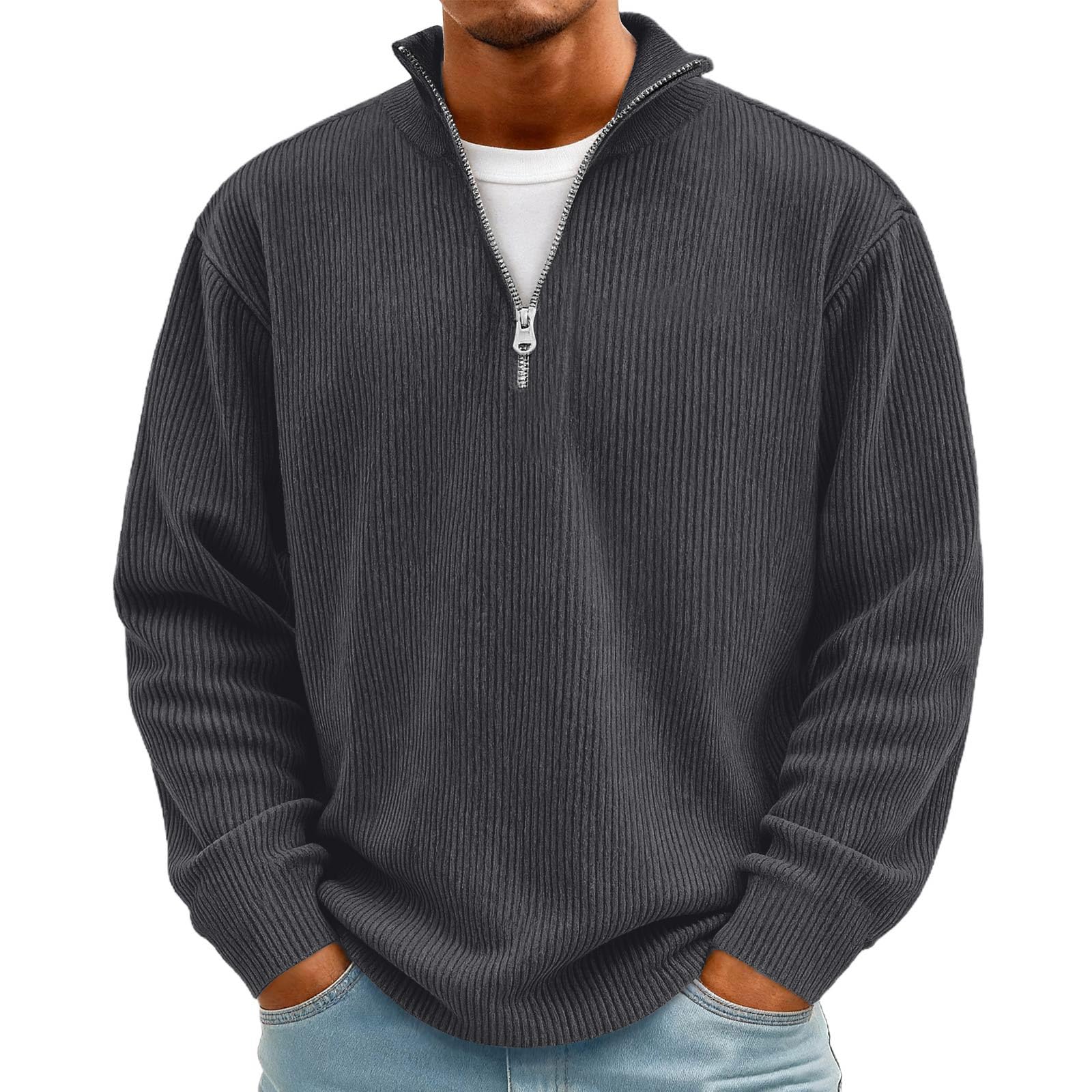 Corduroy Quarter Zip Pullover
