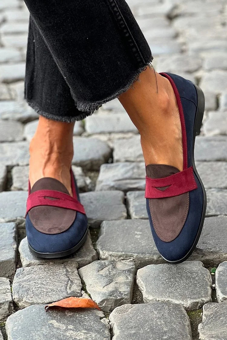 Thea | Two-Tone Strap Loafers