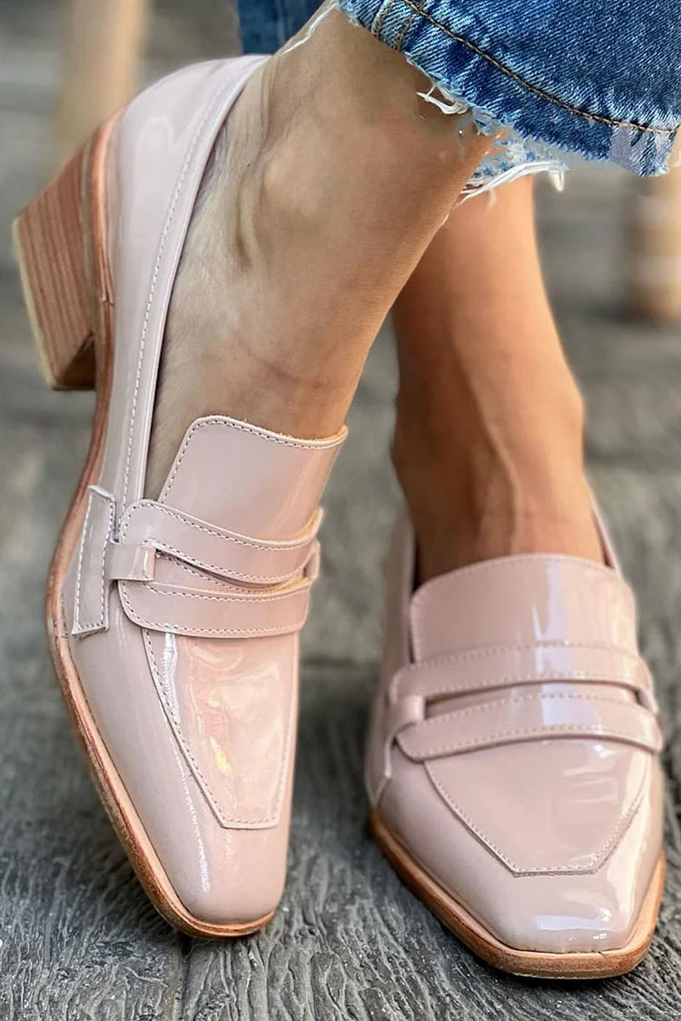 Romilly | Patent Block-Heel Comfort Loafers