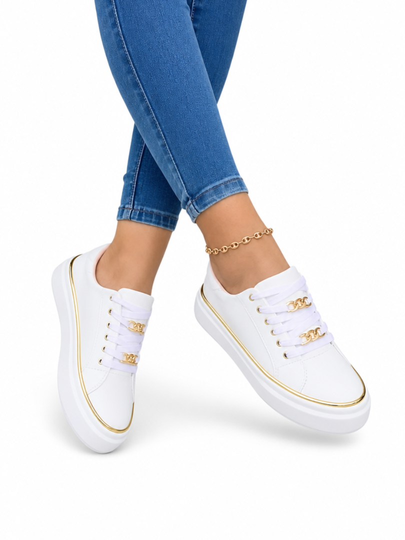 Skye | Metallic-Detail Comfort Trainers