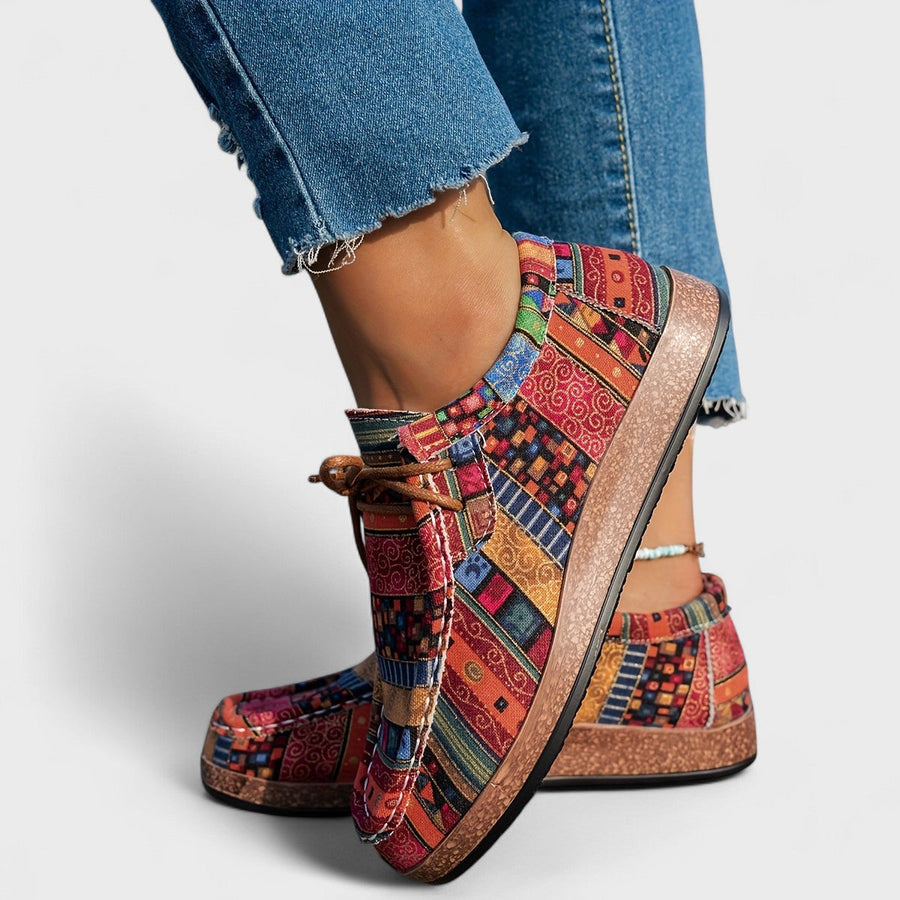 Romy | Patterned Breathable Comfort Slip-Ons