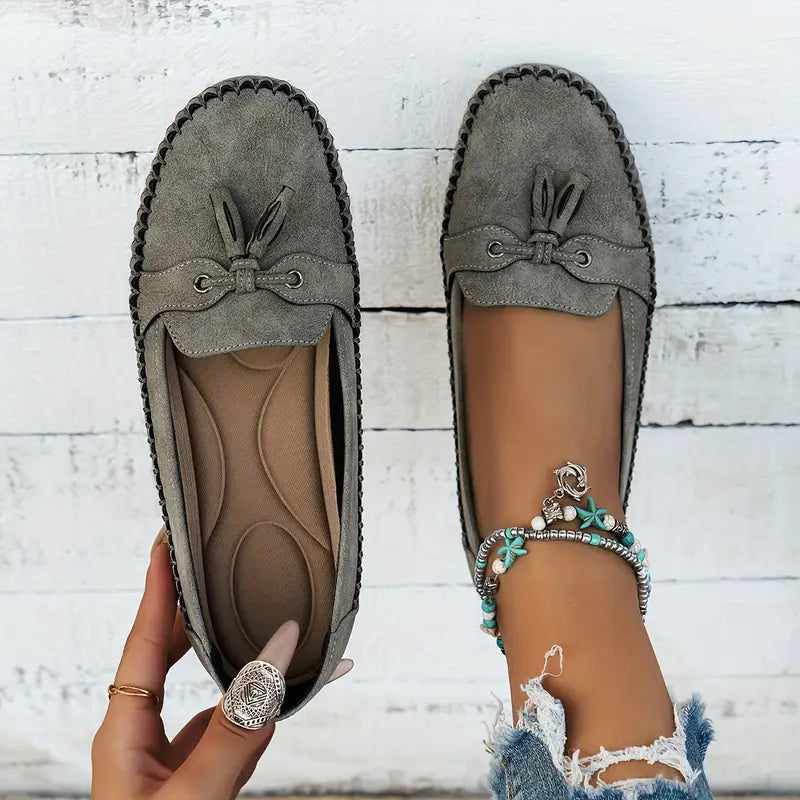 Morwenna | Bow-Detail Cushioned Comfort Loafers