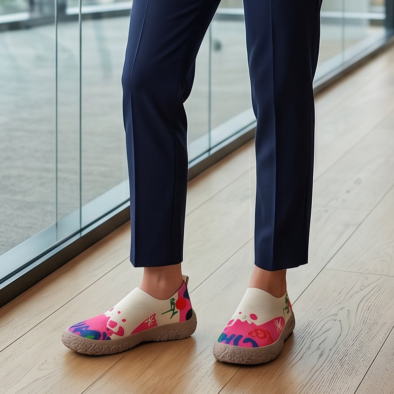 Blythe | Floral-Print Cushioned Slip-On Shoes