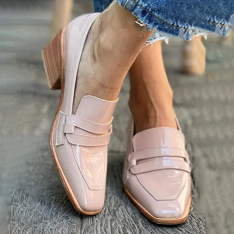 Romilly | Patent Block-Heel Comfort Loafers