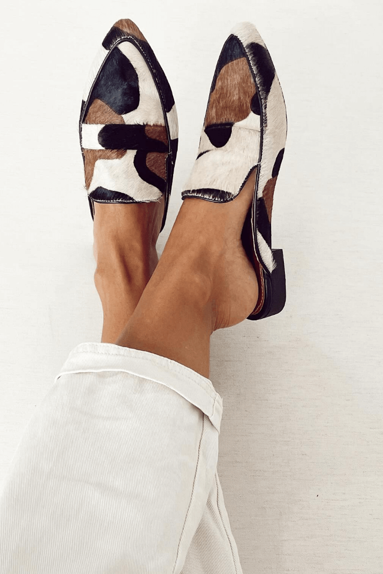 Cecily | Animal-Print Slingback Moccasins