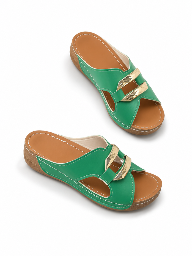 Sorcha | Buckled Comfort Wedge Sandals