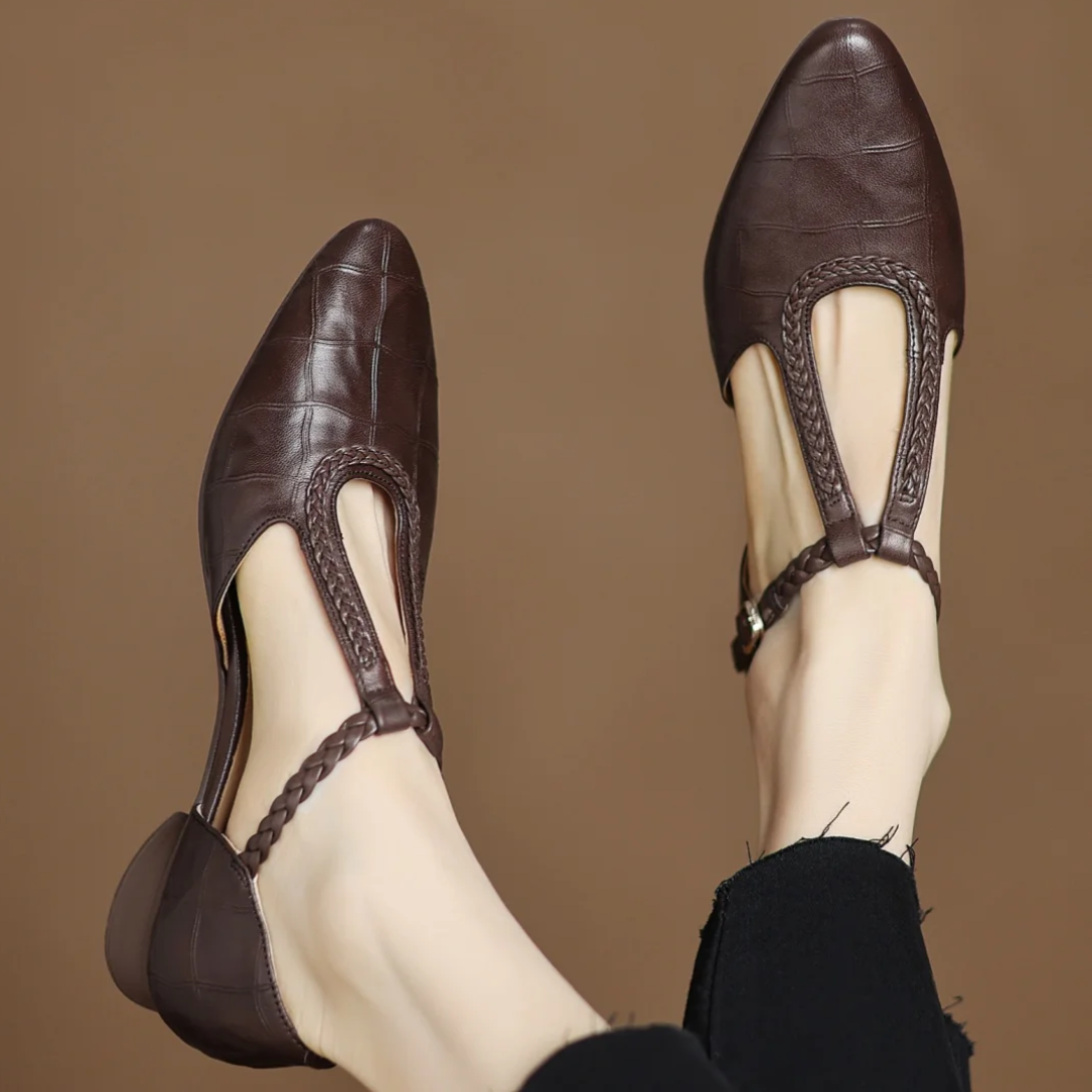 Hallie | T-Bar Block-Heel Mary Janes