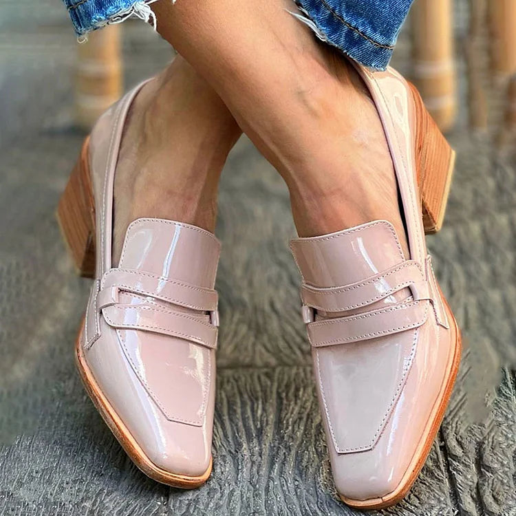 Romilly | Patent Block-Heel Comfort Loafers