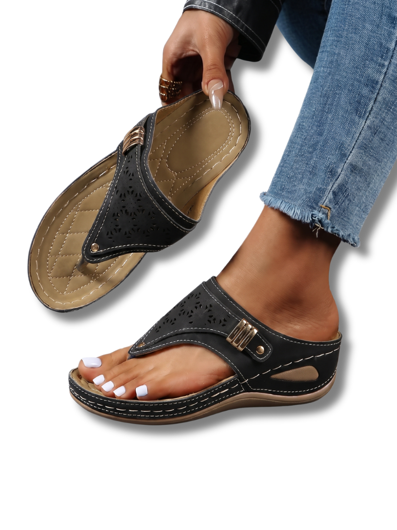 Clementine | Comfort Wedge Slide Sandals
