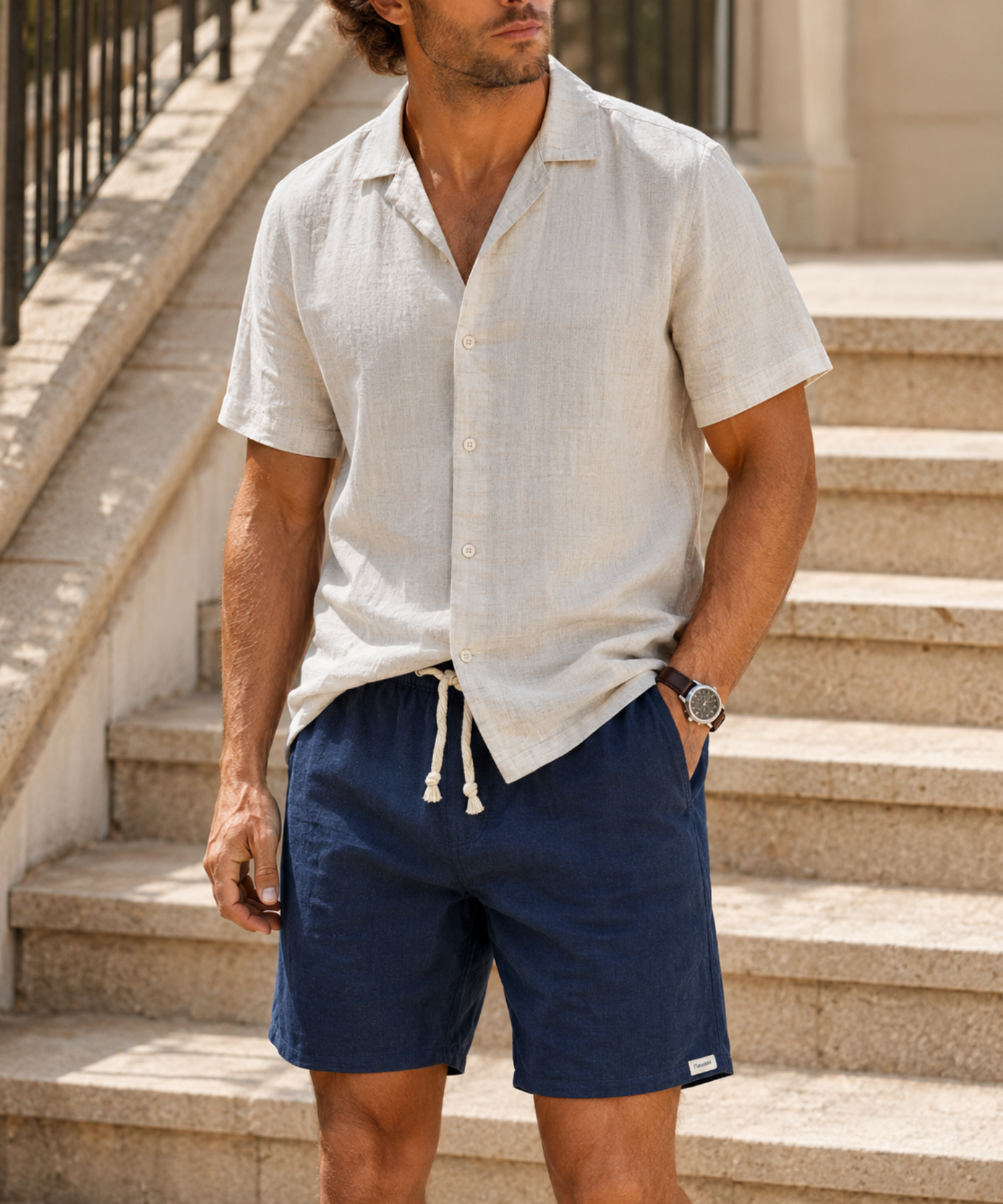 Darragh Drawstring Cotton Shorts