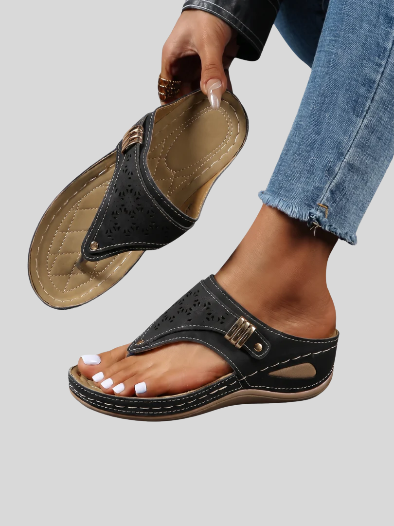 Clementine | Comfort Wedge Slide Sandals