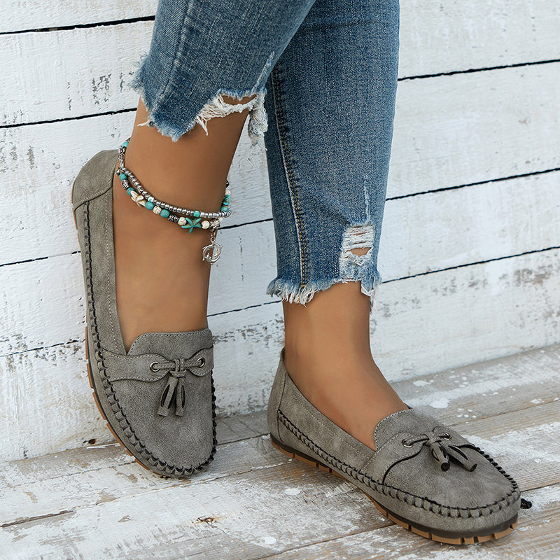 Morwenna | Bow-Detail Cushioned Comfort Loafers