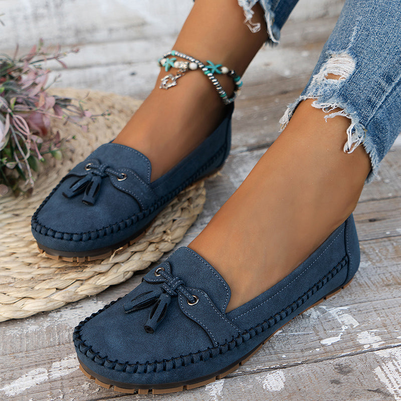 Morwenna | Bow-Detail Cushioned Comfort Loafers