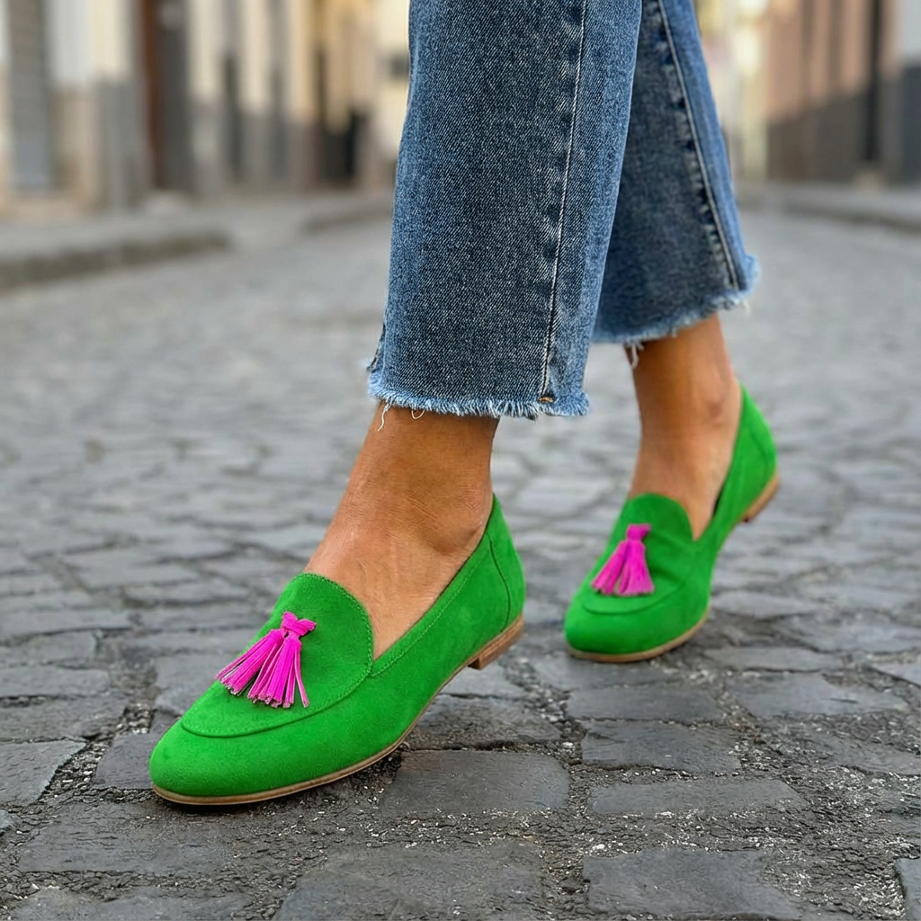 Mireille | Suede-Finish Tassel Loafers