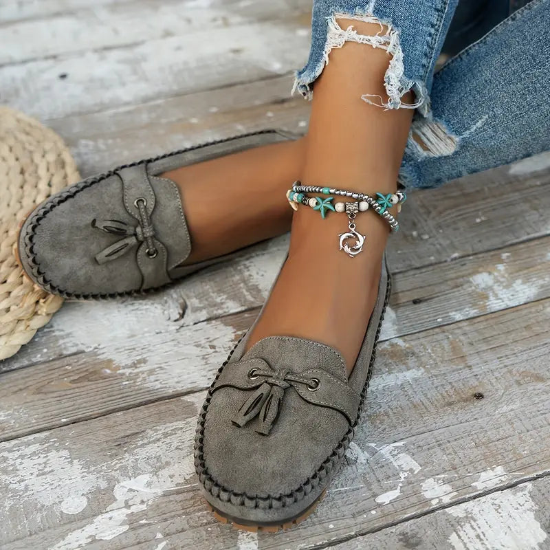 Morwenna | Bow-Detail Cushioned Comfort Loafers