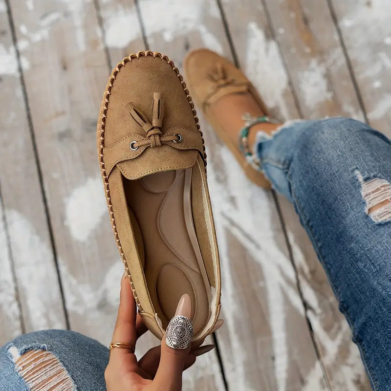 Morwenna | Bow-Detail Cushioned Comfort Loafers