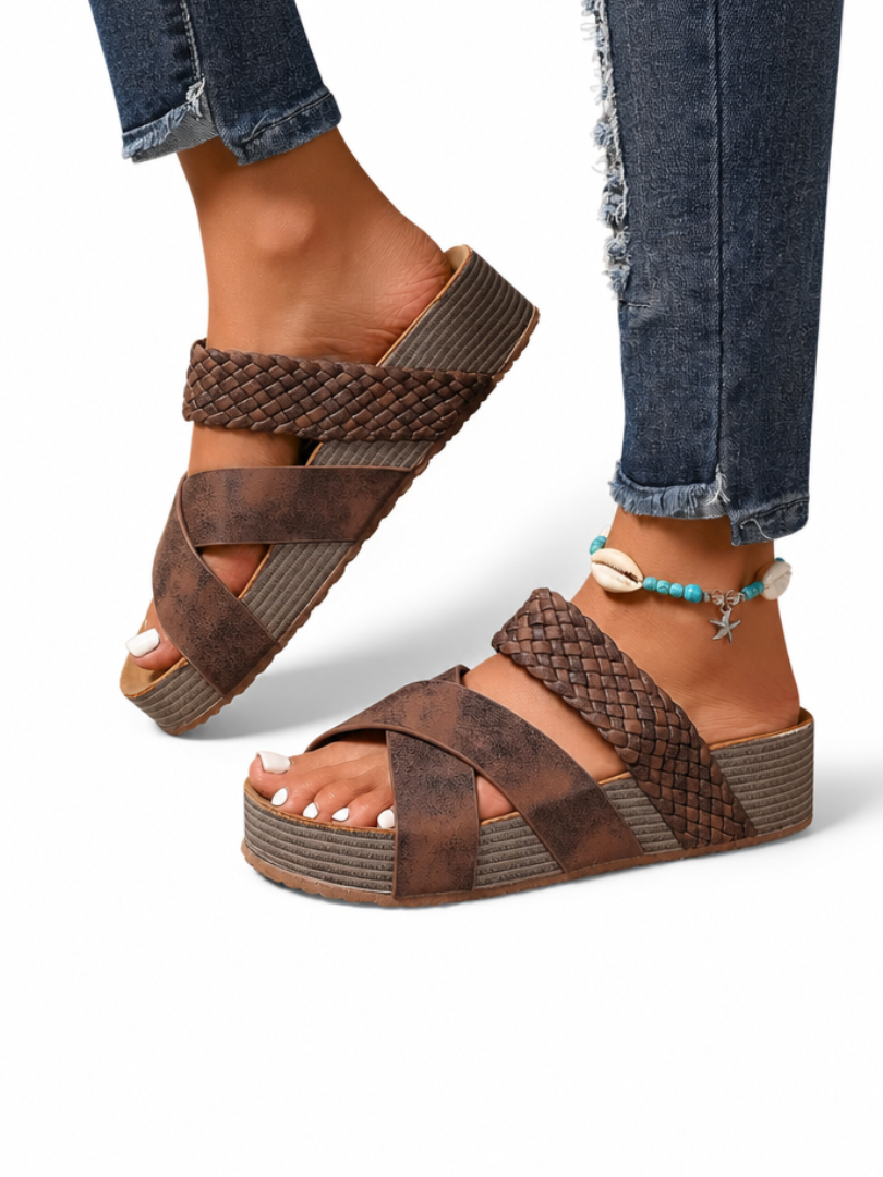 Ailsa | Leather Multi-Strap Comfort Sandals