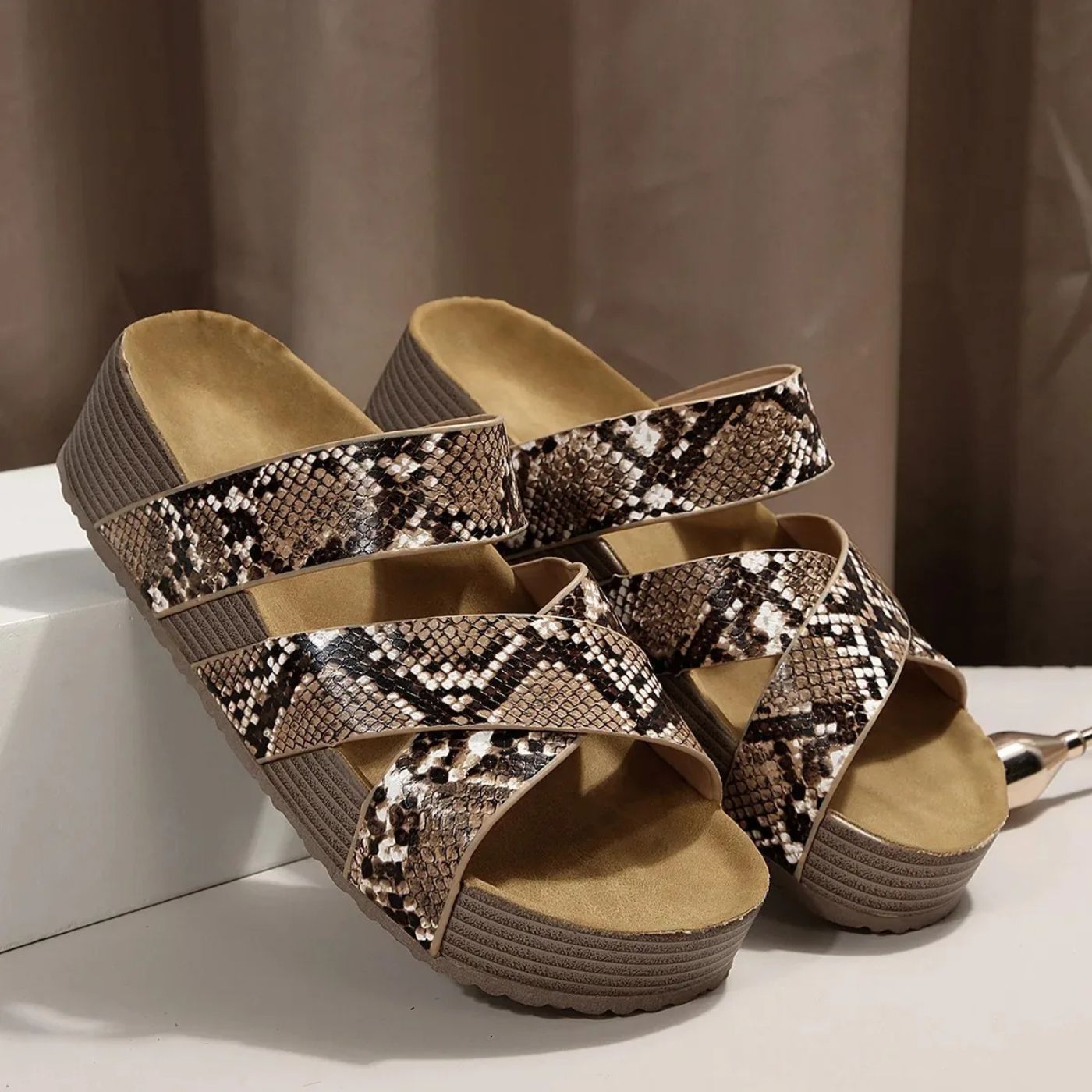Ailsa | Leather Multi-Strap Comfort Sandals