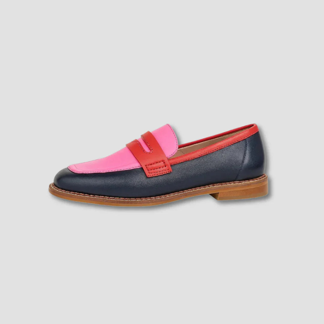Solene | Colour-Block Penny Loafers