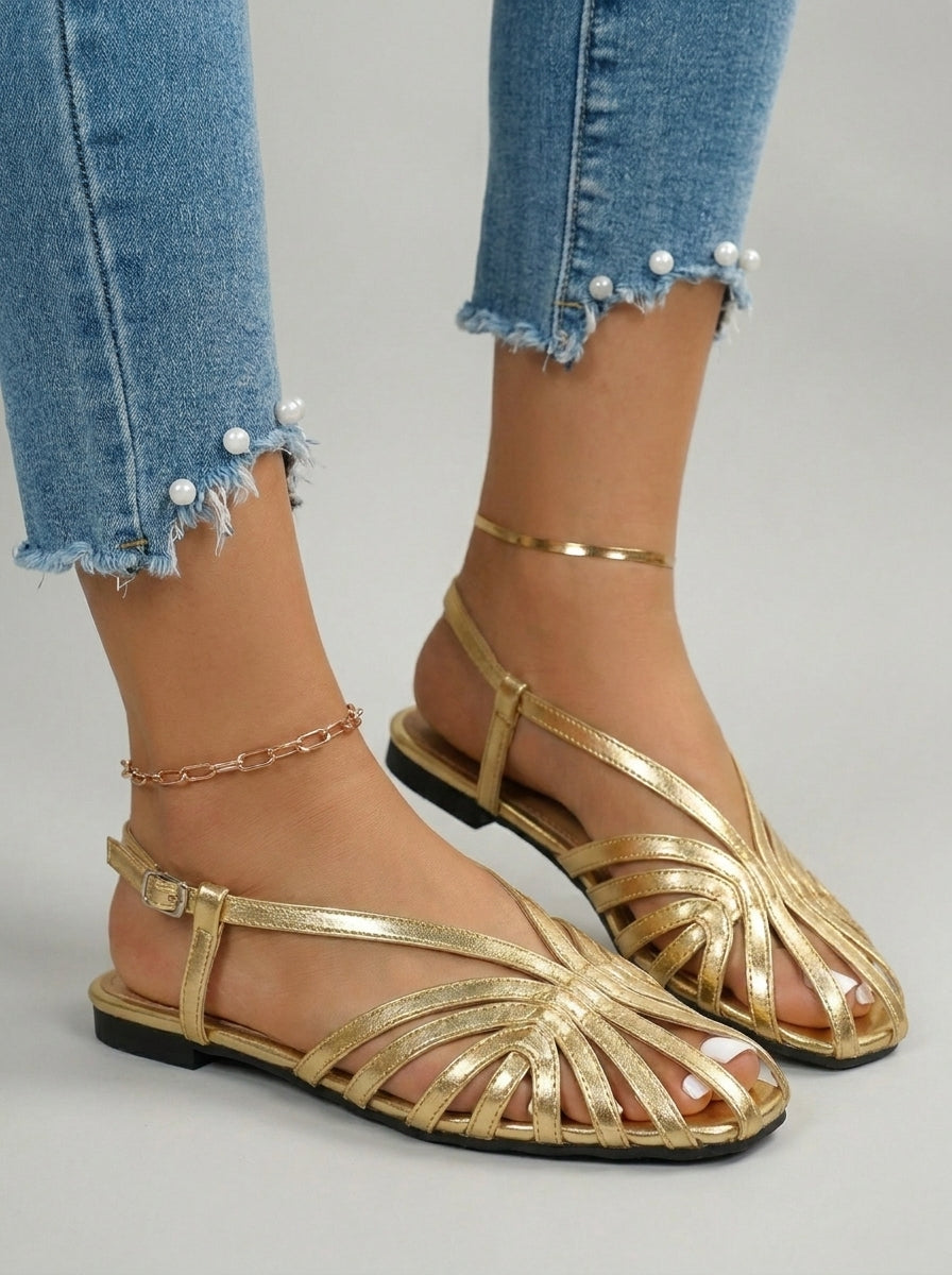 Nerissa | Woven Slingback Summer Sandals