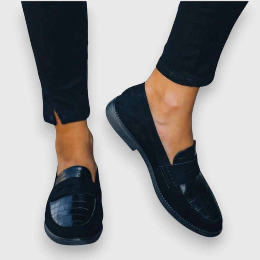 Madeleine | Croc-Embossed Comfort Loafers
