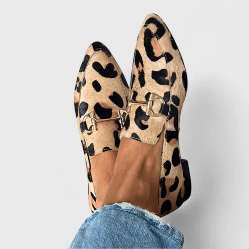 Aurore | Animal-Print Horsebit Loafers