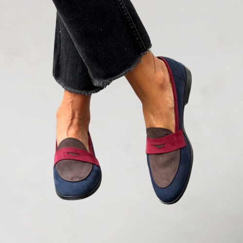 Thea | Two-Tone Strap Loafers