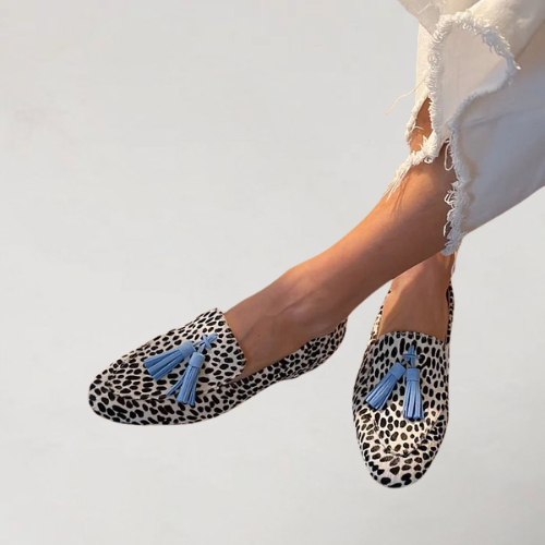 Isolde | Polka-Dot Tassel Loafers