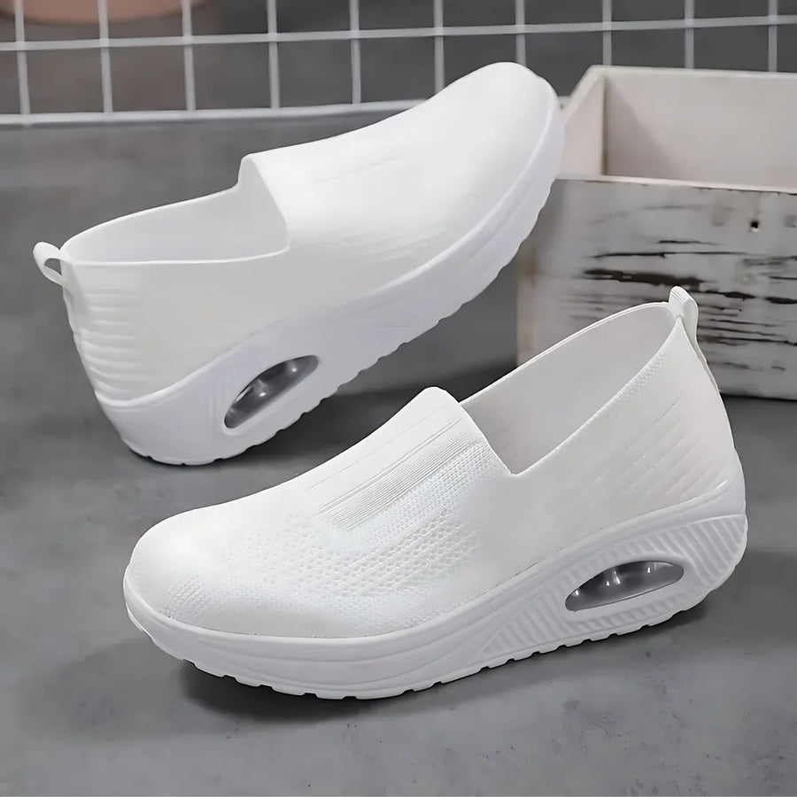 Isobel | Air-Cushioned Knit Platform Trainers