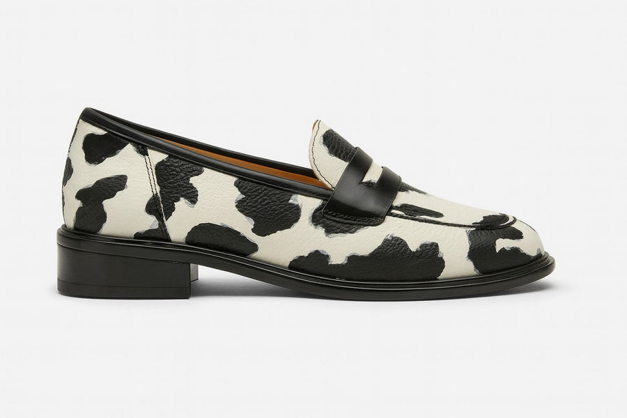 Rowena | Bold-Print Horsebit Loafers