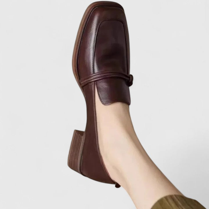 Harriet | Square-Toe Retro Loafers