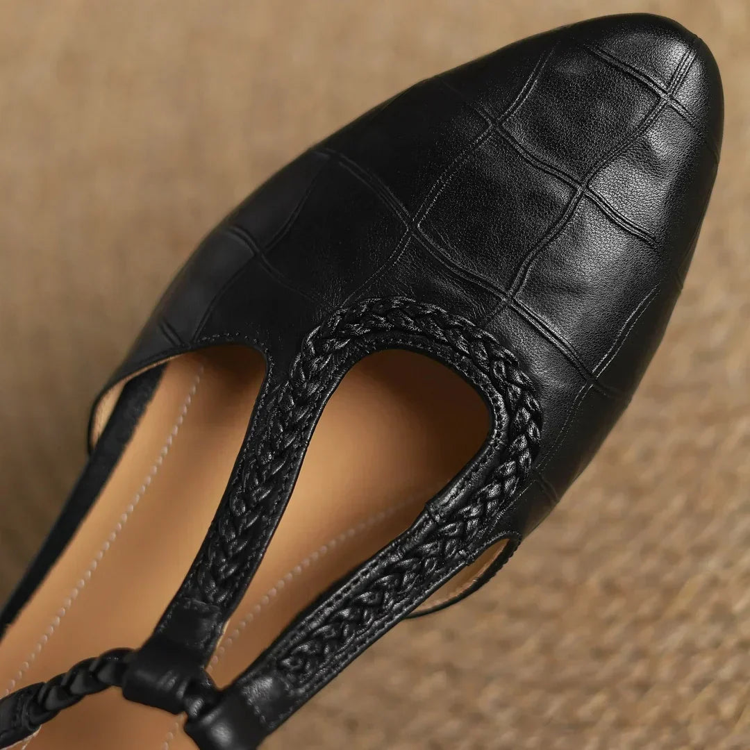 Hallie | T-Bar Block-Heel Mary Janes