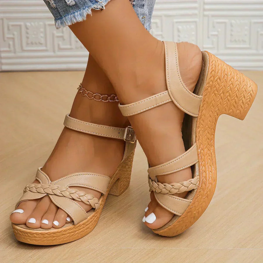 Anwen | Strappy Comfort Block-Heel Sandals
