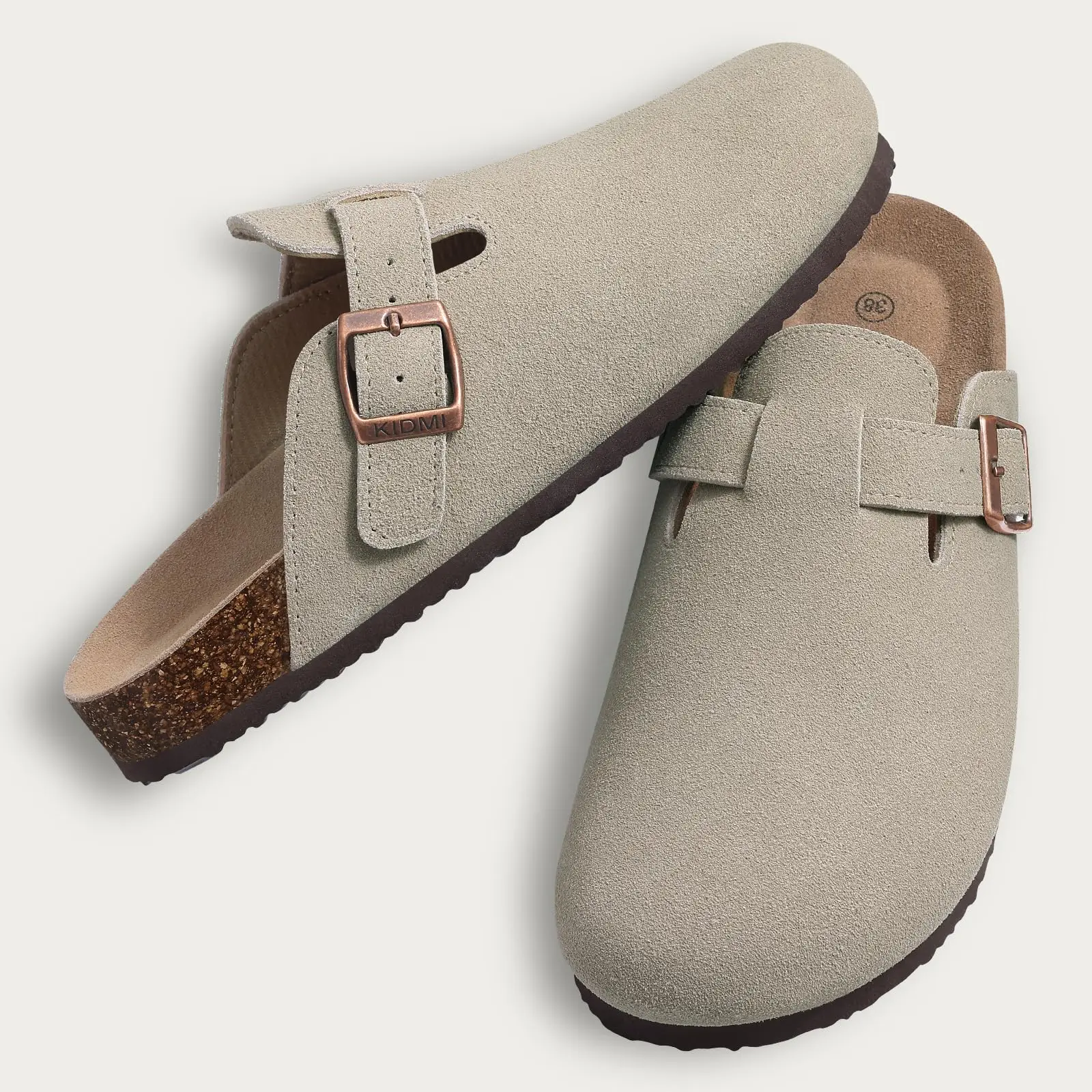 Phoebe | Cork-Insole Backless Comfort Mules