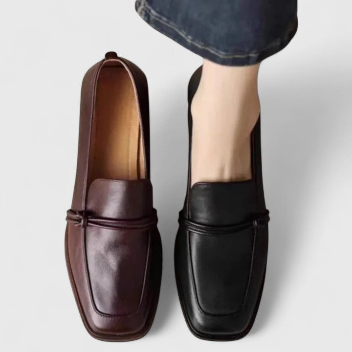 Harriet | Square-Toe Retro Loafers