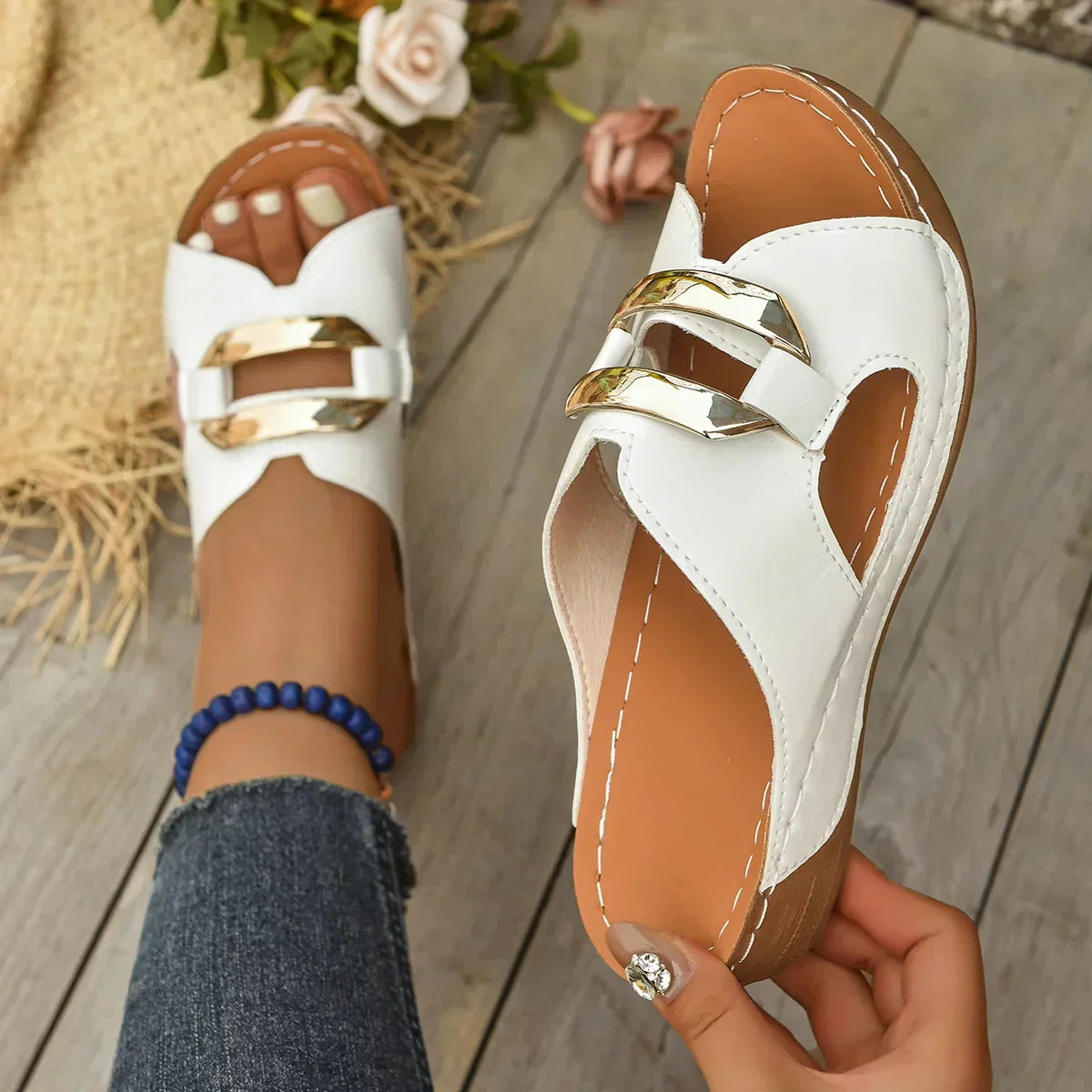 Sorcha | Buckled Comfort Wedge Sandals
