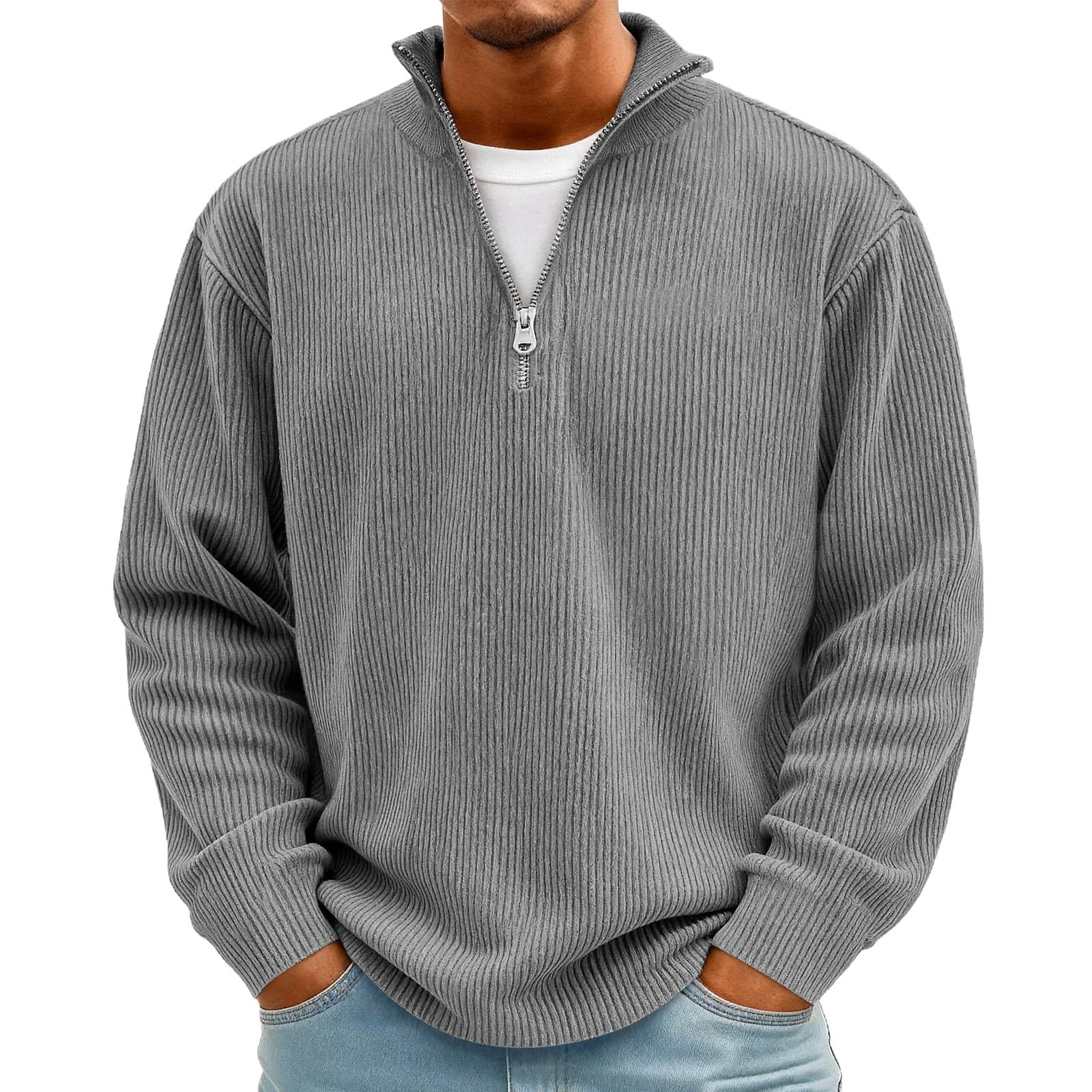 Corduroy Quarter Zip Pullover