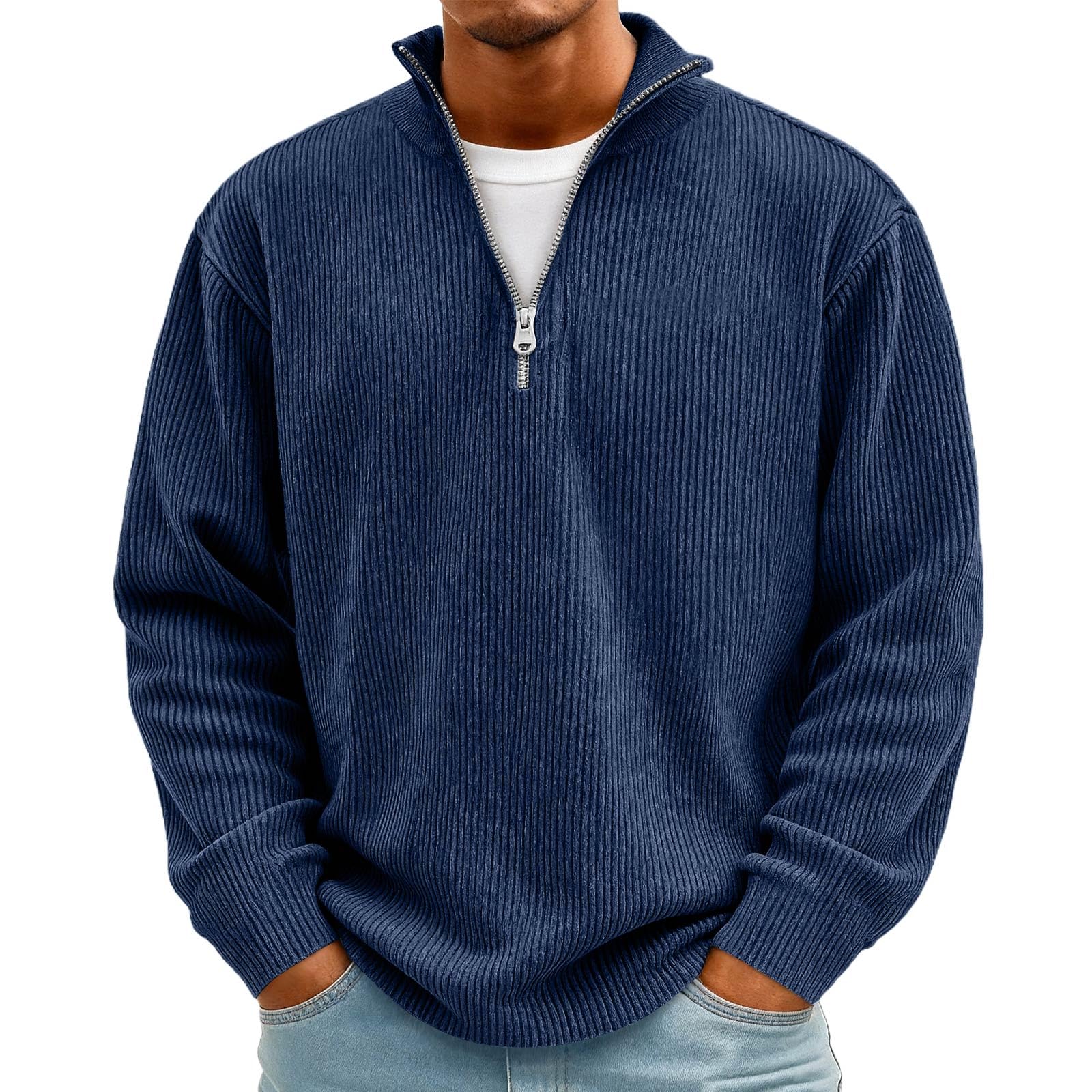 Corduroy Quarter Zip Pullover