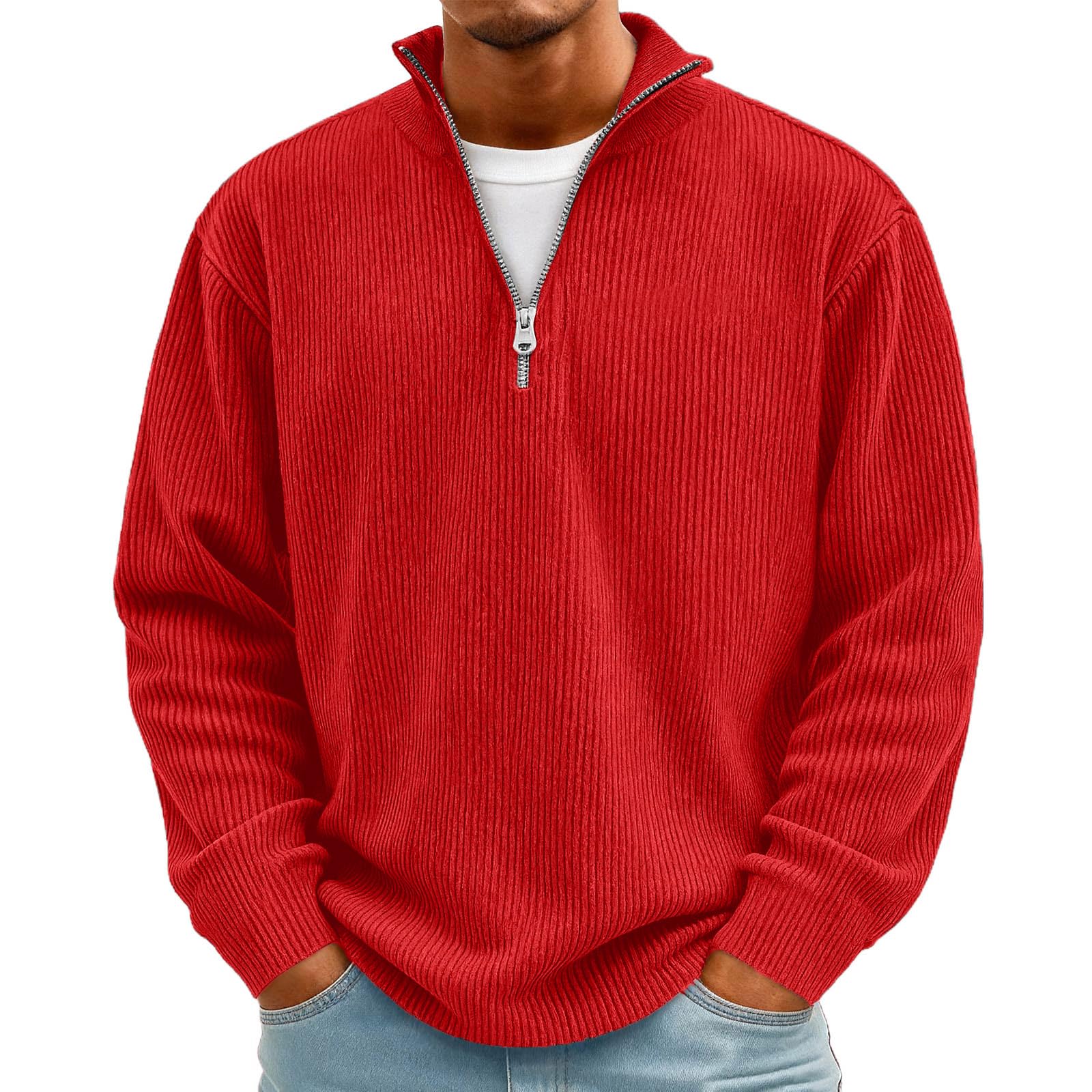 Corduroy Quarter Zip Pullover