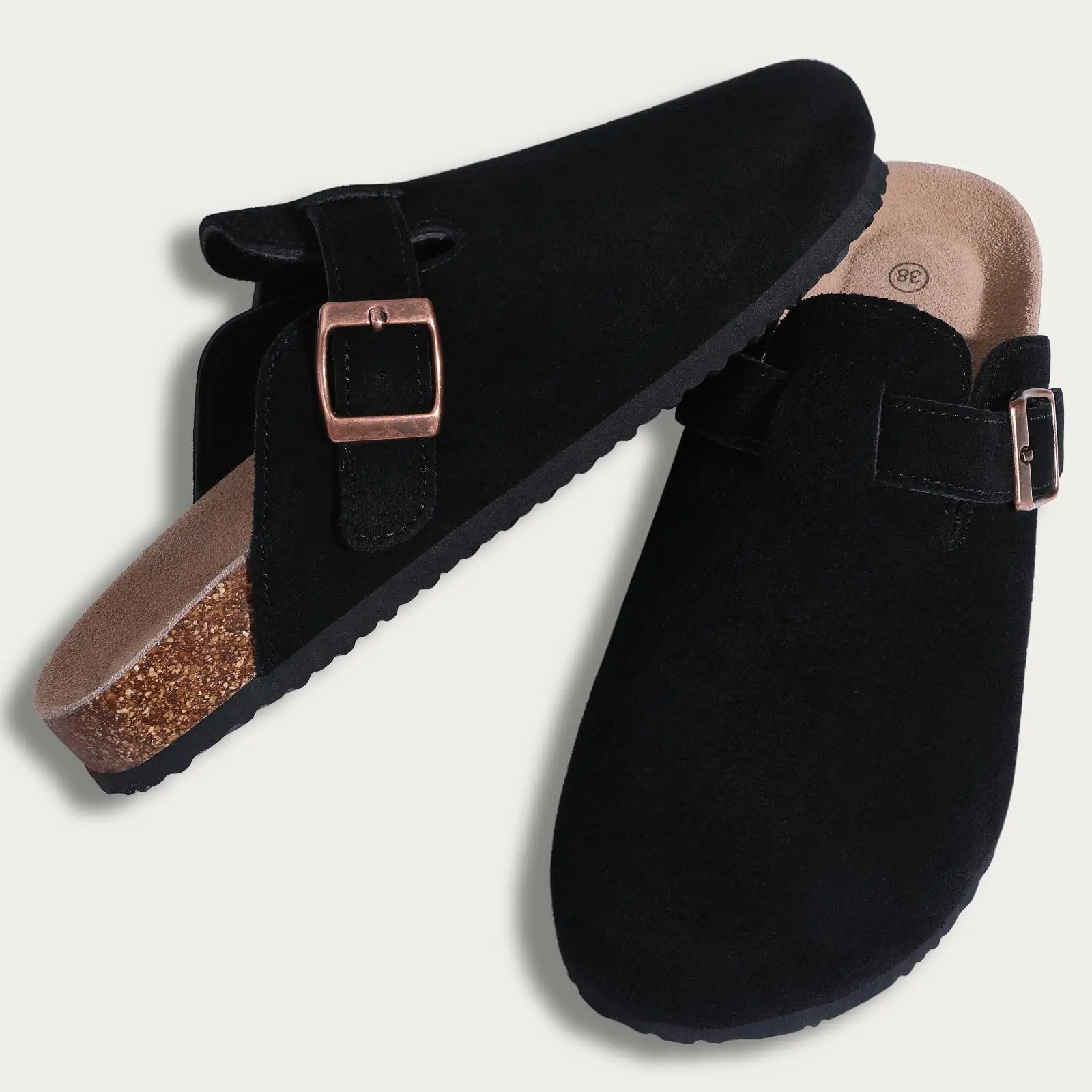 Phoebe | Cork-Insole Backless Comfort Mules