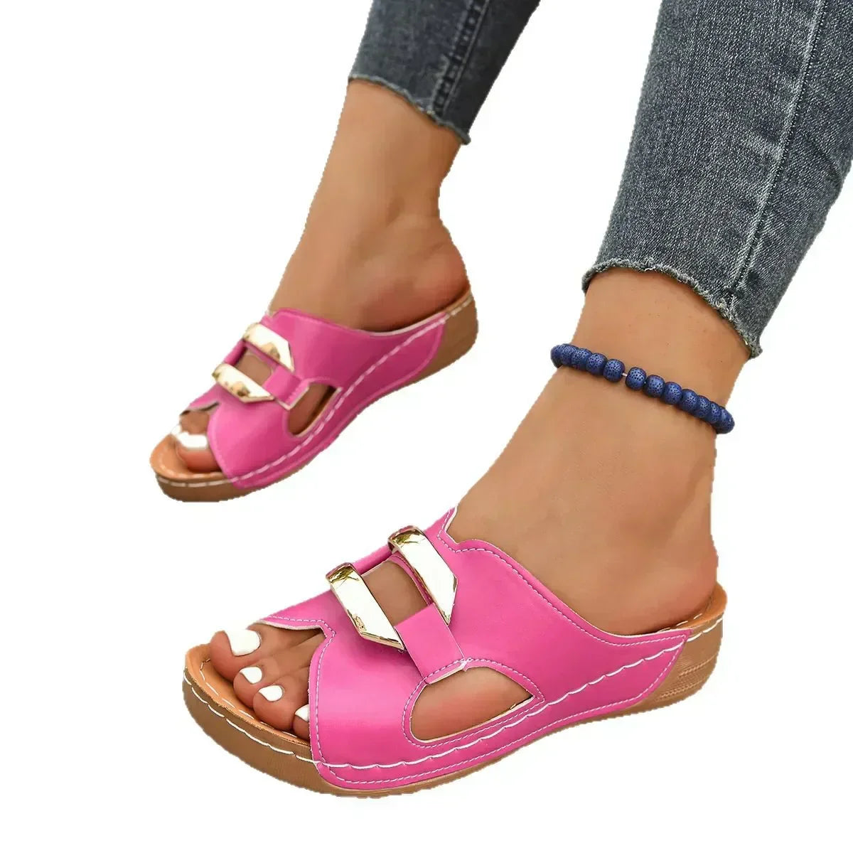 Sorcha | Buckled Comfort Wedge Sandals