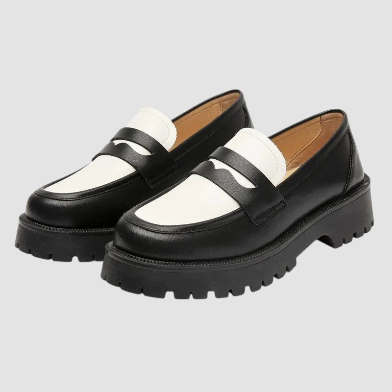 Marceline | Two-Tone Chunky Comfort Loafers